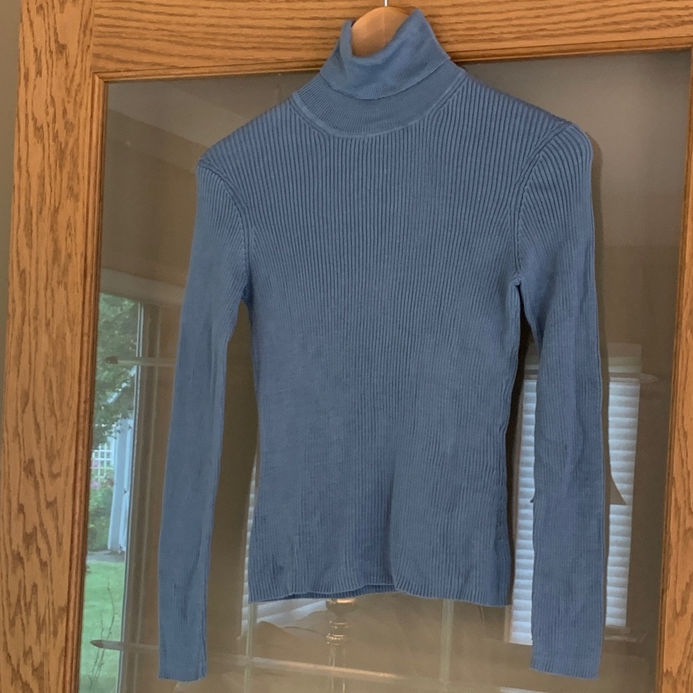 Brooks Sky Blue Turtleneck Sweater
